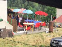 IMG 1272  finally we arrive at the Gîte de Roya, where festivities are under way