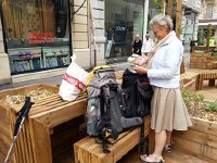20170628 102936  admiring our purchases at Monoprix