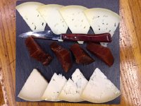 IMG 5218  dessert - cheese, quince jelly and walnuts