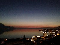 IMG 4423  a necklace of lights around lac leman at dusk on March 15