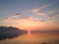 IMG 4427  Sunset from shore near Chillon on March 17