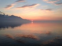 IMG 4431  Sunset from shore near Chillon on March 17
