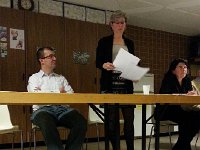 20170321 202627  Natalie, the president of the old committee, recognizes th work of her colleagues