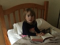 IMG 4233  Val in bed with her books