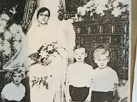 IMG 4494  Francis, Claude and Bernard Perey with their aunt, Francoise (sister of their mother) at her wedding