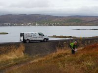 20170922 111106  examining the terrain with Holmavik in the distance