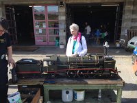 IMG 1008  now in Etagnières, admiring a miniature steam locomotive