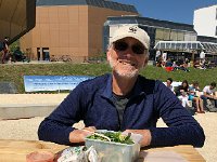 IMG 7108  Grey beard having lunch at the picnic table