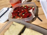 IMG 7109  pizza and roasted pepper salad