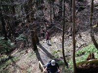 IMG 0981  Christine, Steve and dog climbing into Les Avants