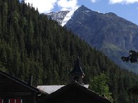 IMG 3319  at the bottom,  chapel at Pralong with steep glacier on Pte de Vouasson