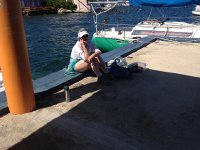 IMG 4832  later, waiting for Jeff as the public dock