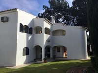 IMG 5411  from where the bird of paradise plants are to the Mimosa apartment. Maggie looks out from the apartment entry way