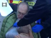 IMG 2276  alas, injuries happen - getting ready for a ride in the ambulance