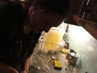 IMG 5314  Nikki preparing the cumin pie shell for the curry chicken pie