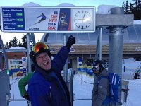 IMG 0395  24 Jan - David at the lift in St-Luc at 9AM!