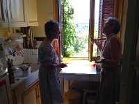 IMG 2504  with Marie-Odile in the kitchen at Crouttes