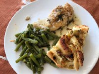 IMG 9005  with green beans from the garden and Nikki&#39;s potato bread