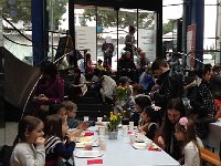 IMG 0609  much snacking, then a movie about a trek the length of the Himalaya