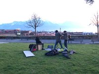 IMG 6816  back in Montreux we passed a trio of guys playing music in the small park across from the College de Montreux Est