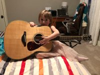 IMG 6583  But an accoustic beginner instrument so that I can play children&#39;s songs for Val and Liam. After watching me strum a few bars, Valerie expresses interest in playing it, too! She&#39;s watched Miguel play guitar in the movie Coco so she figures she can also.