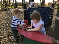 IMG 6588  This afternoon I pick up early from day care and take Val and Liam to a park almost across the street from the day care facility. It has a large plastic play structure and they enjoy the warm temperature and nice light