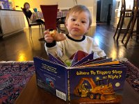 IMG 6599  Where to diggers sleep at night? A book I saw on Amazon and purchased on impulse is a big hit!