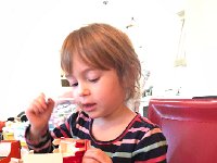 IMG 6621  A craft project (purchased 18 months ago) is finally age appropriate for Val. She concentrates on the decoration for a solid 20 minutes