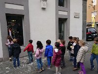 CTZL5052  the kids stood in line waiting to take turns pushing on a button that set the sculptures into motion