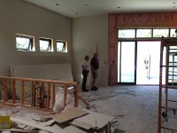 IMG 1916  checking the sheet rock work