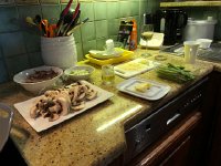 IMG 7499  back at home, dinner prep