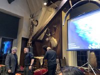 IMG 1724  Andrian Hayes, our speaker (middle) in the middle of dead animal heads