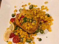 IMG 1858  with okra and corn