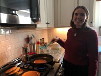 IMG 1979  Nikki makes the pancakes as Greg has come down with a virus