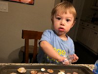 IMG 2081  Liam laying out treasures