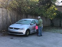 IMG 2091  etching the frost on the car parked at the AirBnB