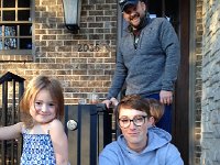 IMG 4480  the Morrisons on their front stoop with the smoker