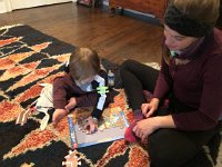 IMG 2175  LIam puzzle time with Auntie Bri