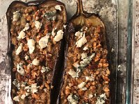 IMG 2386  but in the evening managed to prepare eggplant stuffed with roquefort and walnuts