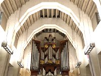 IMG 1255  poured concrete and an organ which was playing when we entered