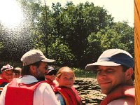 IMG 1258  l to r: Richard (?), maybe Christophe&#39;s son, Vivi and Christophe (1998)