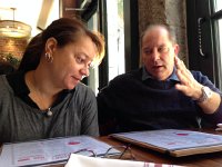IMG 4180  Nadine and Christophe discuss the menu options
