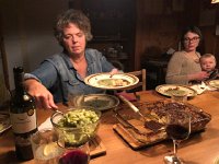 IMG 1291  Patricia serving up the vegetables