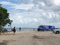 IMG 2557  Jodi and Jürg running along the water&#39;s edge
