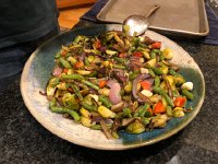 IMG 1447  Back at base, dinner is a roaasted veggie combo