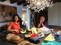 IMG 4072  Marcy preparing melons in her kitchen