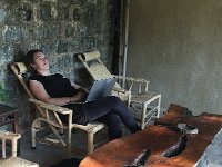 IMG 7094  Nikki thinking about what to write next