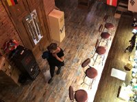 IMG 0907  Nikki prowls the bar floor