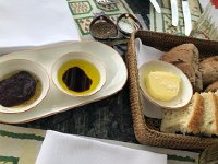 IMG 1144  now, breads, butter, tapenade, olive oil and balsamic vinegar