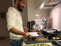 IMG 0218  Nico, in Zürich, working on roasted vegetables